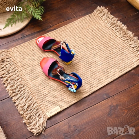 🌿Арт изтривалка за вход – ръчна изработка от естествени материали