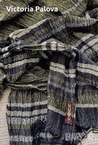 Оригинален шал HUGO ( Hugo Boss) лен/ вискоза, oversize 