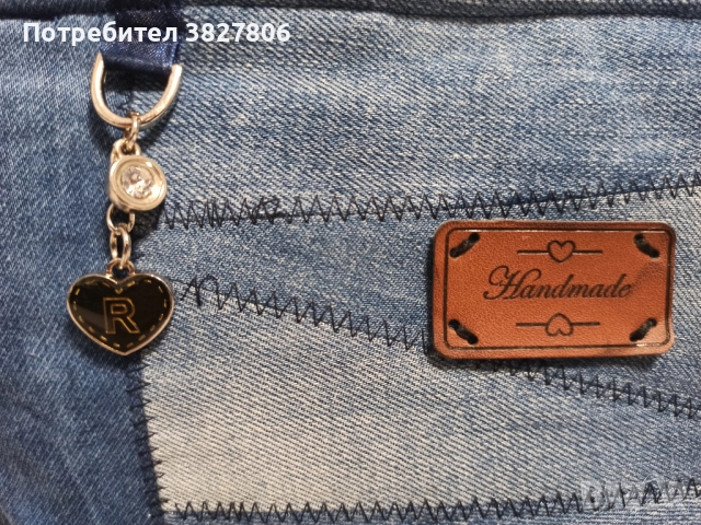 Ръчно изработена малка дънкова чанта, снимка 5 - Чанти - 51501187