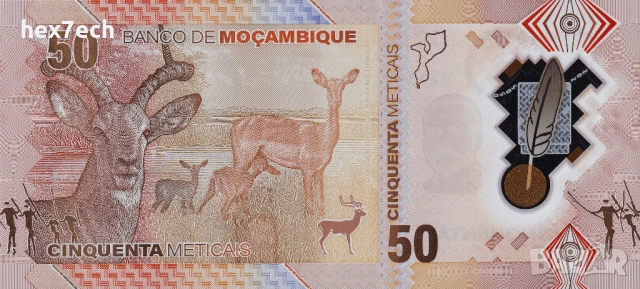 ❤️ ⭐ Мозамбик 2024 50 метикайс полимер UNC нова ⭐ ❤️, снимка 3 - Нумизматика и бонистика - 53754178