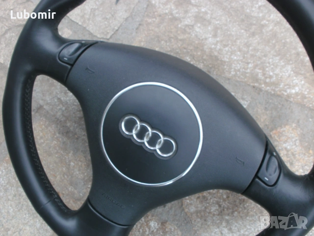 Трилъчев волан Ауди А3,А4,А6 - оригинален - кожен - мулти !, снимка 5 - Части - 54247692