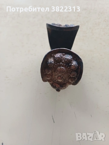 Медна гривна,сачан.Автентична гривна рогатка, снимка 4 - Антикварни и старинни предмети - 53672645