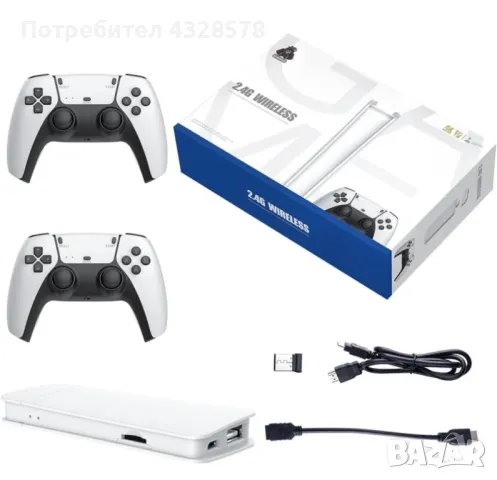 Игрова конзола Retro Console M15 4K Pro Game Stick, 64GB, 30 000 видео игри, 9 емулатора, 2x безжиче, снимка 2 - Други игри и конзоли - 48615011