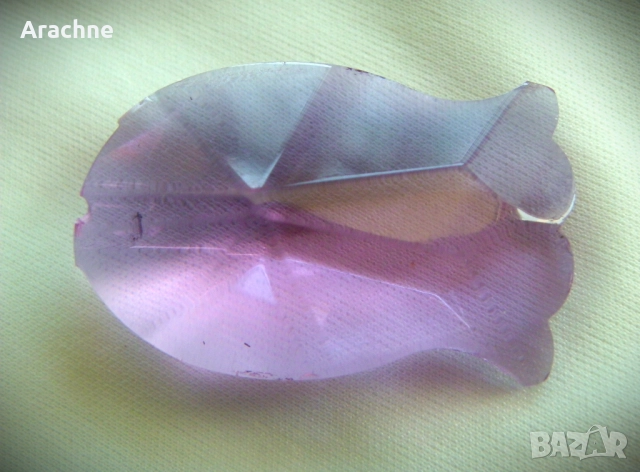 Рибка от рядко неодимово стъкло, ZBS, Чехословакия, 60те, снимка 5 - Колекции - 51593724