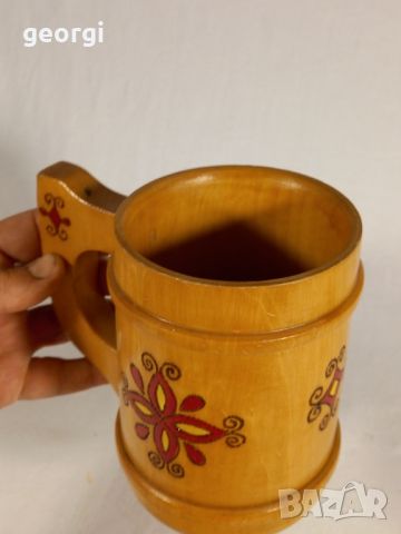 Руска дървена чаша халба, снимка 2 - Декорация за дома - 45241508