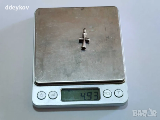 Ръчно изработени сребърно сърце и кръст с тегло 27,30 грама., снимка 3 - Колиета, медальони, синджири - 52372229