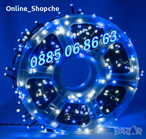 Коледни лампички 100 метра на макара, многоцветни, водоустойчиви, снимка 5 - Декорация за дома - 52424730