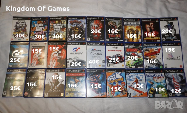 Игри за PS2 GTA 3/San Andreas/Vice City/Spider-Man 3/Gran Turismo 4 Prologue/Turok/SSX 3/Hitman/007