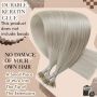 Нови Елегантни Платинено Руси Нано Косми за Разширения коса Прическа жени, снимка 3