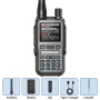 Уоки токи Baofeng UV-5R Mini, Двубандова радиостанция, Bluetooth, снимка 4