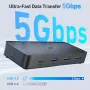 uni USB 3.0 превключвател, 4 порта USB превключвател към 2 компютъра, с дистанционно управление, снимка 5
