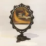 Настолно огледало с ажурна бронзова рамка, снимка 4