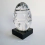 Кристално яйце върху мраморен постамент Waterford Crystal., снимка 2