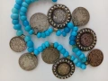 Автентичен сребърен Пендар(накит) с 9 Исторически монети/Царство България и Австро-Унгария/!, снимка 5