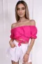 Дамска блуза с къс буфан ръкав Два цвята , снимка 3