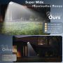 Quntis 180 LED Външни стенни соларни прожектори, 3 цвята 3 режима водоустойчиви, сензор за движение, снимка 2