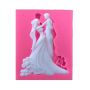 Силиконов молд младоженци за декорация на торта фондан , молд сватба булка булчинска рокля, снимка 3