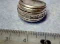СТАР ДИЗАЙНЕРСКИ СКЪПОЦЕНЕН СРЕБЪРЕН ПРЪСТЕН СРЕБРО 925 с КАМЪНИ МОЙСАНИТ 25830, снимка 3