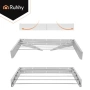 Сгъваем стенен сушилник за дрехи, прибиращ се, Бял, 5 пръчки, 15-20 кг, Монтаж на стена, 80x40x10см, снимка 2