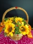 Кошници декорирани с декоративни цветя. , снимка 2