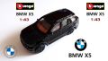 Bburago BMW X5 E53 Black SUV 1:43 , снимка 1 - Колекции - 45709494