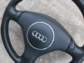 Трилъчев волан Ауди А3,А4,А6 - оригинален - кожен - мулти !, снимка 5