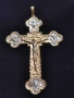 Кръст жълто и бяло злато 14к, снимка 4