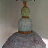 Ръчно изработена винтидж дизайнерска лампа "ФЕЯ", снимка 11 - Декорация за дома - 45281485