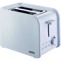 Тостер за хляб Voltz V51440E, 750W, 2 филийки, Бял Тостер за 2 филийки; Електронен контрол на запича, снимка 1 - Тостери - 45406087