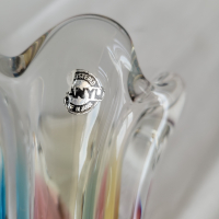 Антикварна кристална ваза Art Glass Sommerso Sanyu Япония , снимка 15 - Други ценни предмети - 45036670