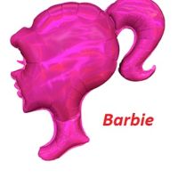 Barbie Барби розов лице кукла фолио фолиев хелий или въздух парти рожден ден, снимка 1 - Други - 45116802