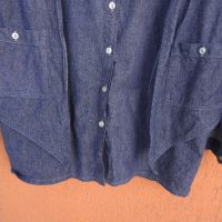 Винтидж ретро соц. дамска дънкова риза Левент 80-те (L/XL) 170 , снимка 3 - Ризи - 45388304