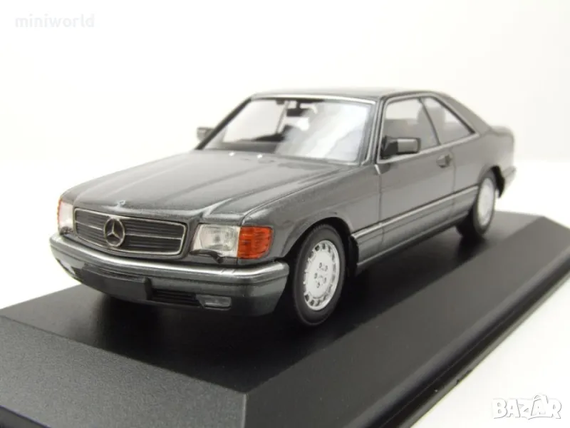 Mercedes-Benz 560 SEC W126 1986 - мащаб 1:43 на Maxichamps моделът е нов в PVC дисплей-кейс, снимка 1