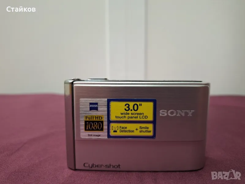 Sony Cybershot DSC-T70 8.1MP цифров фотоапарат,3Xоптичен зуум,тъчскрийн дисплей, снимка 1