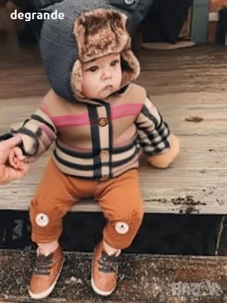 Топли бебешки якета налични в два десена.Размери за 6м 12м 18м, снимка 1