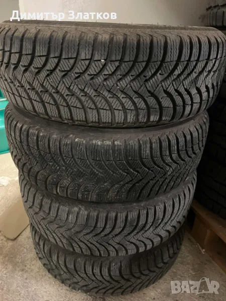 Четири броя зимни гуми Michelin 185/60/14 с джанти , снимка 1