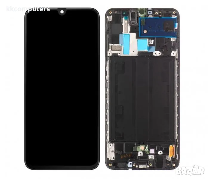 LCD Дисплей за Samsung SM-A705F A70 / GH82-19747A / Тъч скрийн с рамка / Черен / Оригинал Service Pa, снимка 1