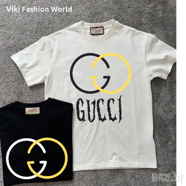 Gucci тениска черна , бяла, тениски , маркови , гучи, снимка 1