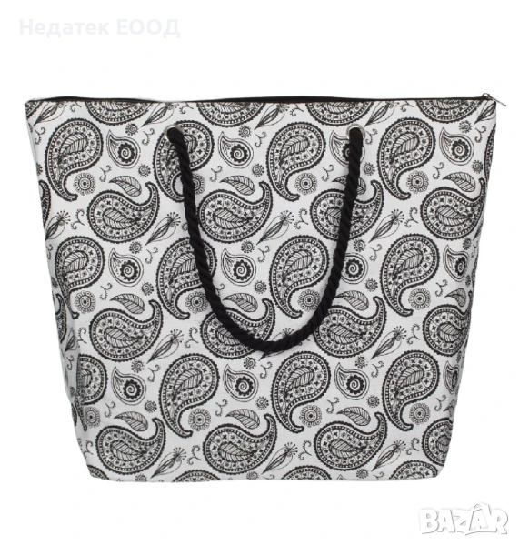 Плажна чанта, Черен, 55x15x42см. , снимка 1