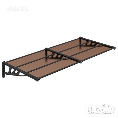 vidaXL Навес за врата, черен, 199x90 см, поликарбонат*SKU:153699, снимка 1