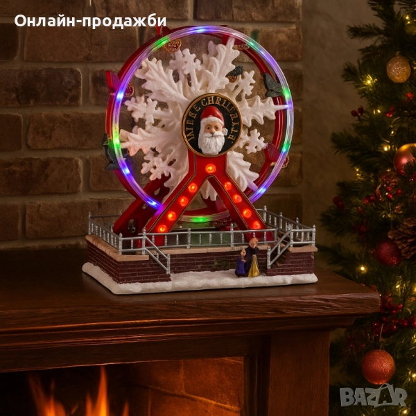 Коледно Виенско колело с музика и Led светлини, снимка 1