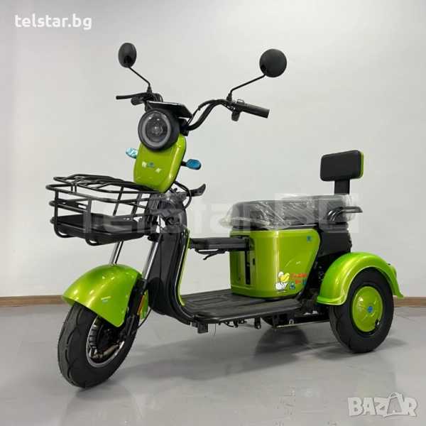 Електрическа триколка 2+1 750.2 Тип VESPA STYLE с диференциал Нов модел, високопроизводителни батери, снимка 1