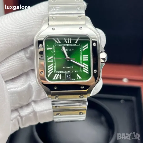 Мъжки часовник Cartier Santos de Cartier Green с автоматичен механизъм, снимка 1