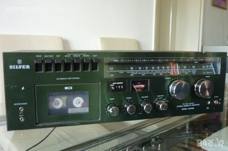 SILVER SS2150 STEREO RECEIVER CASSETTE DECK Vintage, снимка 1