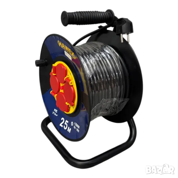Удължител на макара с кабел HAWEK ,  25 м, снимка 1