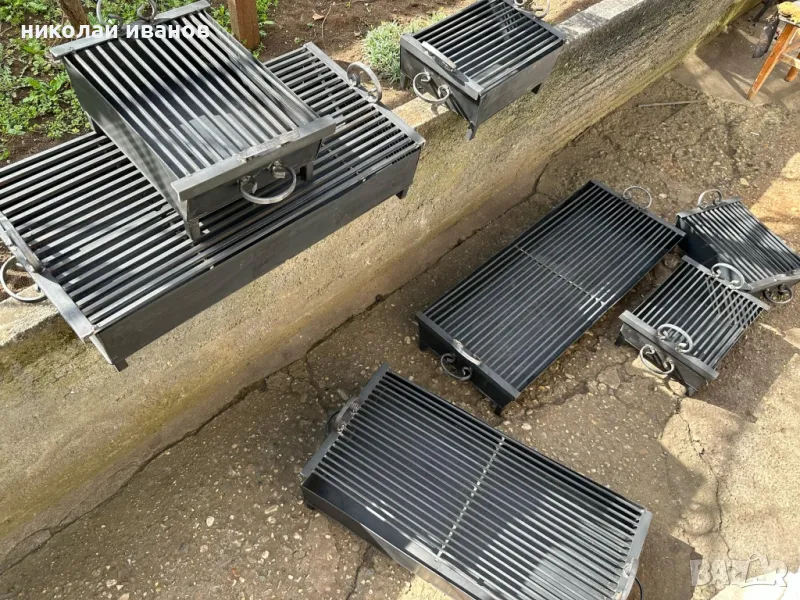 барбекю скара на дървени въглища ръчно изработени , снимка 1