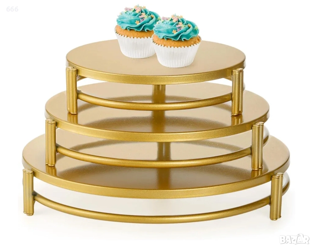 Комплект от 3 поставки за торти, поставка за десерти., снимка 1