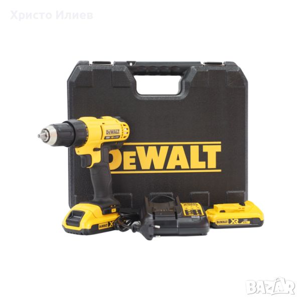 Акумулаторен Винтоверт Бормашина DEWALT DCD771 2бр батерии 2 AH зарядно куфар, снимка 1