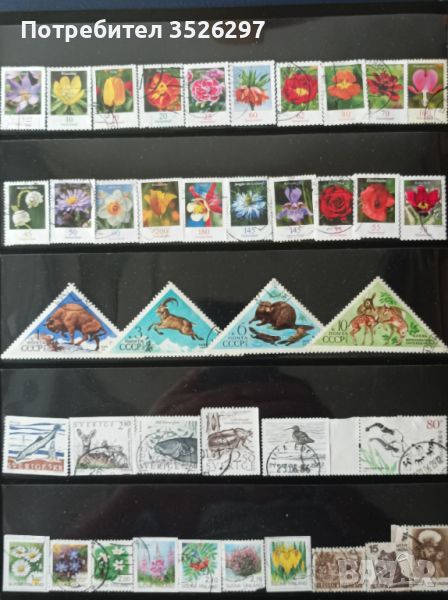 Колекция от 103 пощенски марки на тема Флора и Фауна, снимка 1
