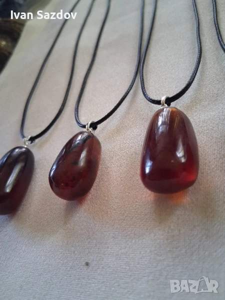 Висулки от кехлибар 'red cherry amber', снимка 1